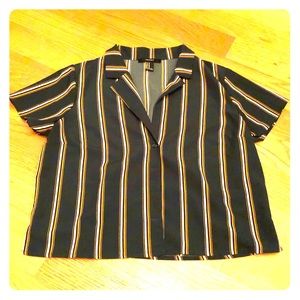 Green Stripped Button Up